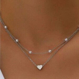 Silver necklace delicate dainty minimalist